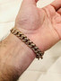 50 Grams 14k Solid Rose Gold Mens Miami Cuban Link Bracelet 5 Ct VS2, G-H