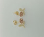 buy Solid Yellow and Rose Gold Rose Flower Stud Earrings Push Back online