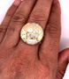 buy Mens Solid Yellow Gold Globe Earth Map Biker’s Ring