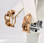 14K Solid Rose Gold 0.34 Ct Natural Diamond Huggie Earrings