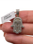 10K Yellow Gold 0.62 Ct Natural Diamond Khamsa Hamsa Hand Jewish Pendant 1.54"