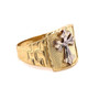 10K Solid Yellow Gold Men's Cross Ring 4.8 Grams, Size 12
