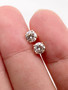 1.00 TCW Natural Round Diamond Solitaire Stud Earrings 14k Yellow Gold