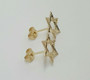 buy Solid Yellow Gold Star of David Stud Earrings Push Back