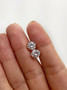 14k White Gold 7 MM Cubic Zirconia Push Back Stud Earrings Men, Women & Children