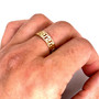 Yellow Gold 6 MM Greek Key Band Ring Unisex