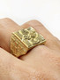 Solid 10k Yellow Gold Mens Nugget Ring 5.9 Grams Size 8.5