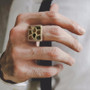 Solid 10k Yellow Gold Mens Nugget Ring 5.9 Grams Size 8.5