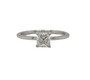 GIA 1.00 Ct H, SI2 Cushion Diamond Solitaire Engagement Ring 18k White Gold