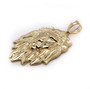 how to buy Mens 10K Solid Yellow Gold Lion Head Face Pendant Charm 13.3 Grams, 2.5" Large