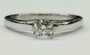 14k white gold 0.35 Ct SI1/H round diamond solitaire engagement ring size 7
