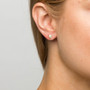 14k Solid Yellow Gold 0.45 TCW Diamond Flower Cluster Stud Earrings 6 MM Unisex