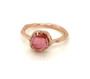 Custom 14k Rose Gold 2.16 Ct Natural Diamond & Special Cut Pink Tourmaline Ring