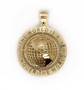 buy Yellow Gold Round Globe Planet Earth World Map Two Sided Pendant