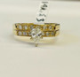 14K Yellow Gold 0.60 Ct Natural Pear Diamond Engagement Ring Ring