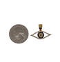 buy 18k solid Yellow Gold 0.78 Ct Natural Diamond & Sapphire Evil Eye Pendant