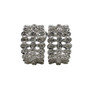 18k Solid White Gold 1.00 TCW Natural Diamond Huggie Earrings
