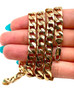 Mens 14k Solid Yellow Gold Curb Cuban Link Chain Necklace 24 in 7.6mm 61.3 Grams