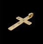 Mens 14k Yellow Gold Jesus Screw Design Cross Pendant 5.2 grams 1.57 in