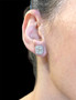 10k Solid White Gold 0.50 TCW Natural Diamond Baguette Stud Earrings Unisex