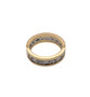 14K Solid Gold 1.25 Ct Natural Round & Baguette Diamond Men's Eternity Ring