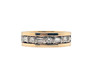 14K Solid Gold 1.25 Ct Natural Round & Baguette Diamond Men's Eternity Ring