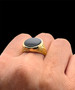 18k Solid Yellow Gold Mens Onyx Pinky Ring Greek Key Design 7.6 Grams Size 9