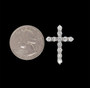 14k White Gold 1.32 Ct Natural Diamond Cross Pendant 1 in