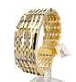 18K Solid Gold Reversible 21 mm Wide Bracelet 64.7 Grams 7.5 in