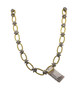 18k Solid Two Tone Gold Oval Link Chain Necklace 17 in 30.1 grams