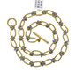 18k Solid Two Tone Gold Oval Link Chain Necklace 17 in 30.1 grams