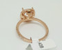 14k Rose Gold Genuine Round Diamond Semi Mount Halo Engagement Ring