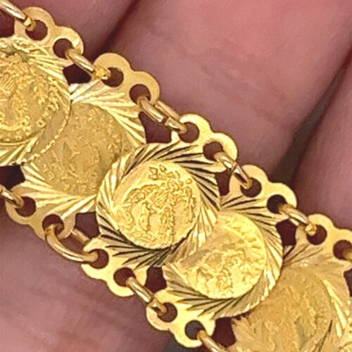 Ross-Simons Italian Genuine 500-Lira Coin Bracelet With 14kt Yellow Gold,  Women's, Adult - Walmart.com