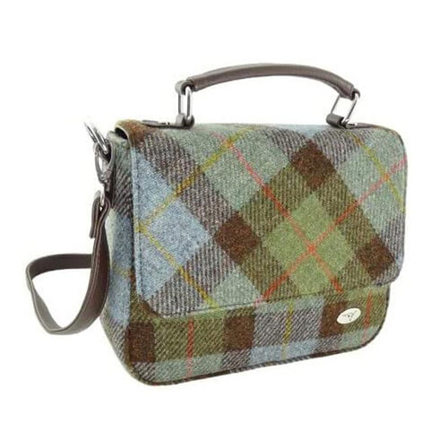 Harris Tweed Thurso Square Shoulder Bag in Macleod Tartan Shop Online on Scottishwebstore.com