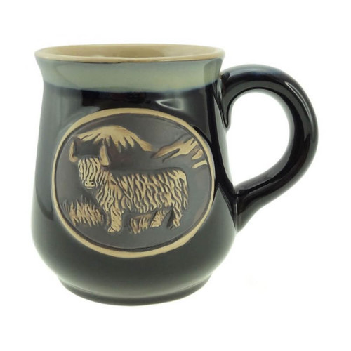 Scottish Highland Cow Stoneware Mug Scottishwebstore.com