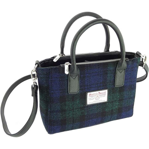 Harris Tweed Small Tote Bag in Black Watch Tartan  Scottishwebstore.com