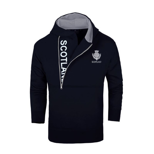 Embroidered Half Zip Scotland Hoodie Sweatshirt Shop On Scottishwebstore.com