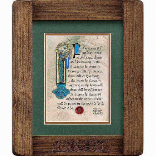 Traditional Scottish Blessing Art Print Rustic Frame Scottishwebstore.com