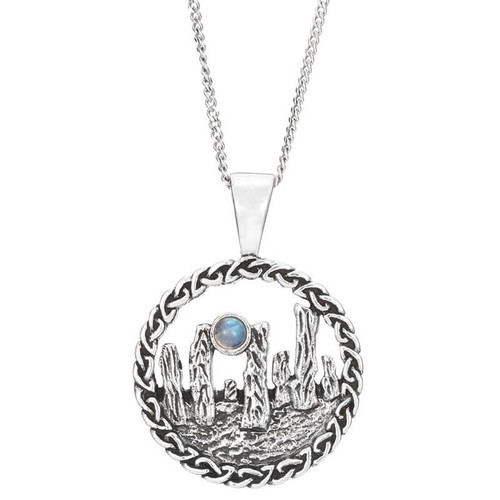 The Calanais Standing Stones Moonstone Pendant Scottishwebstore.com