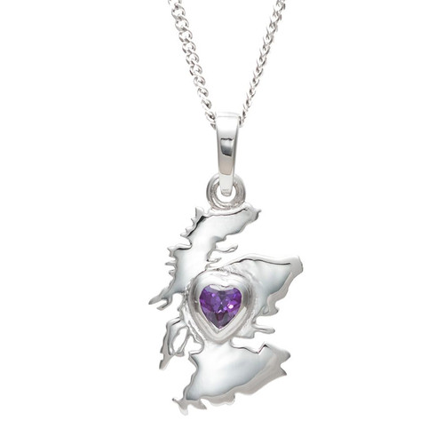 My Heart Is in Scotland Amethyst Necklace Scottishwebstore.com