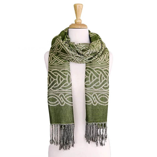 Eday Ladies Celtic Designed Fringed Scarf Shop On Scottishwebstore.com