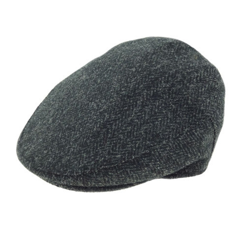 Scotland Authentic Harris Tweed Flat Cap Grey Herringbone Shop On Scottishwebstore.com