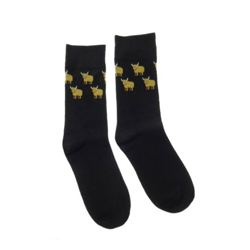 Men's Quirky Highland Cow Designed Socks Shop On Scottishwebstore.com