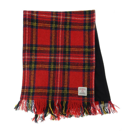 Ladies Harris Tweed Scarf in Royal Stewart Tartan Online On Scottishwebstore.com