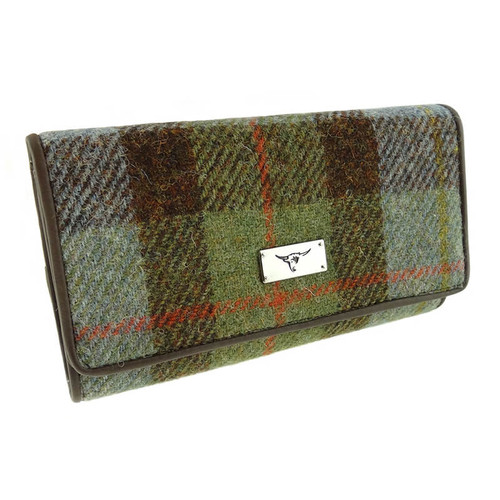 Ladies Small Harris Tweed Purse MacLeod Tartan On Scottishwebstore.com