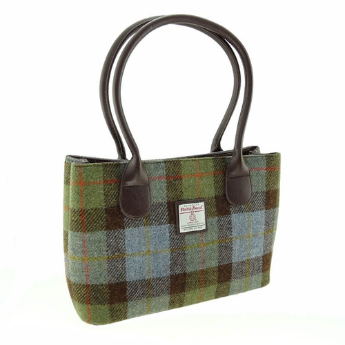 Scottish Harris Tweed Cassley Bag in MacLeod Tartan  On Scottishwebstore.com