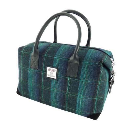 Harris Tweed Overnight Bag in Blue Turquoise On Scottishwebstore.com