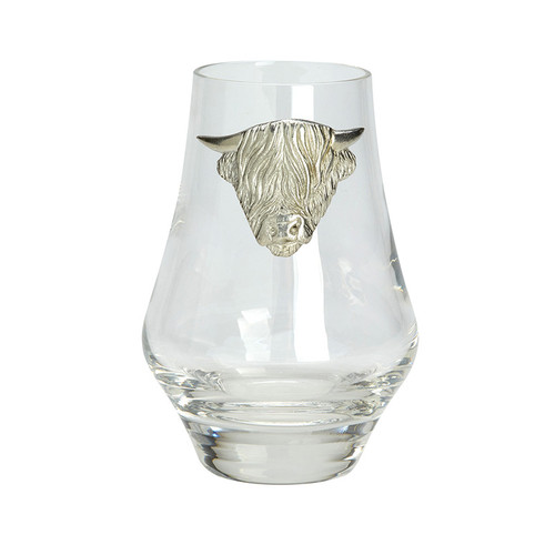 CB-WTGH Handcrafted Highland Cow Whisky Tasting Glass On Scottishwebstore.com