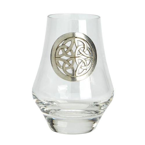 Celtic Whisky Glass Pewter Knotwork Detail On Scottishwebstore.com