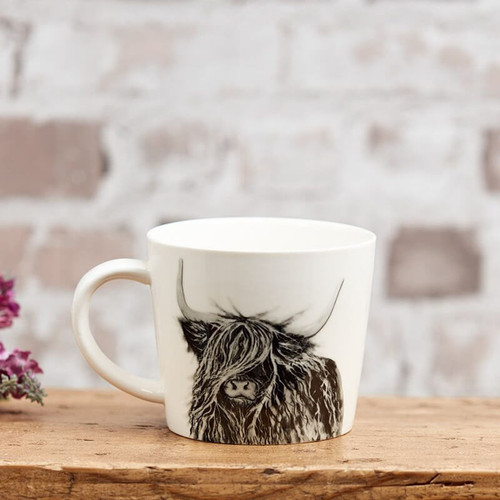 Highland Cow Stoneware Coffee Mug On Scottishwebstore.com